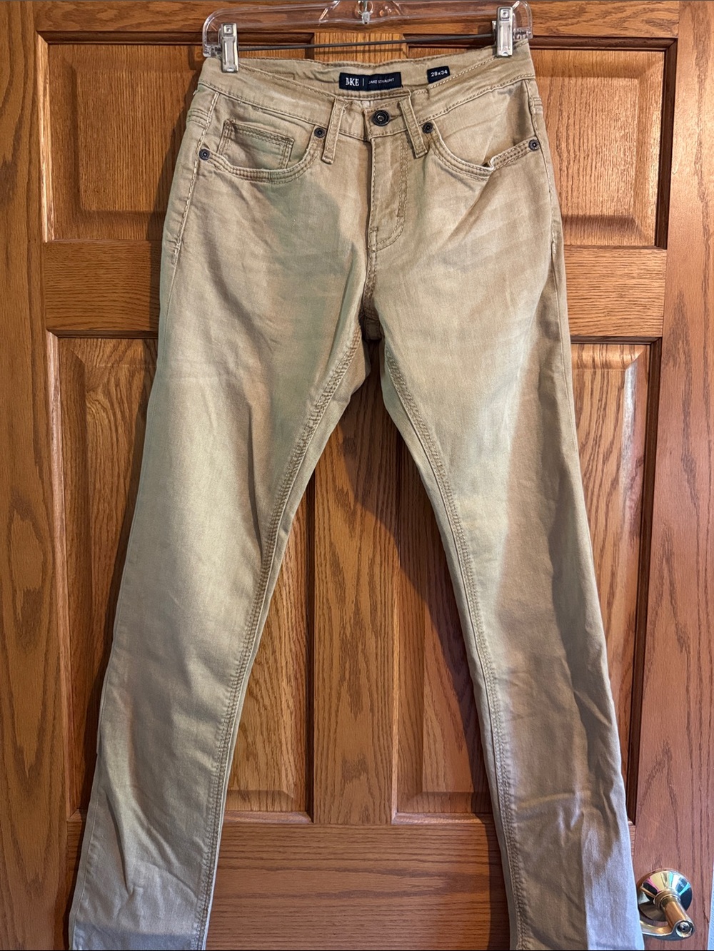 BKE Slim Jeans in Khaki/Tan